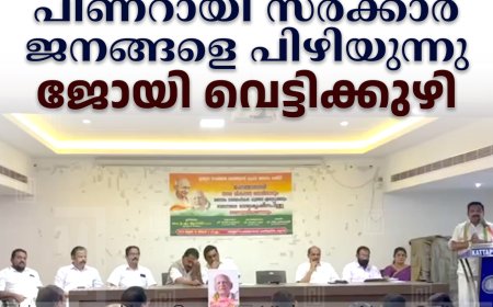പിണറായി സര്ക്കാര് ജനങ്ങളെ പിഴിയുന്നു: ജോയി വെട്ടിക്കുഴി