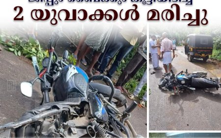 അണക്കര ചെല്ലാര്‍കോവിലില്‍ ജീപ്പും ബൈക്കും കൂട്ടിയിടിച്ച് 2 യുവാക്കള്‍ മരിച്ചു