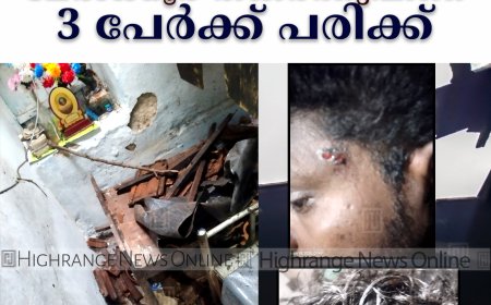 ഏലപ്പാറയില്‍ ലയത്തിന്റെ മേല്‍ക്കൂര തകര്‍ന്നുവീണ് 3 പേര്‍ക്ക് പരിക്ക്