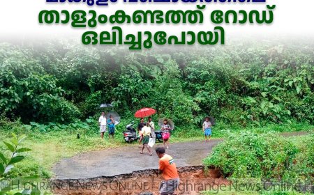   കനത്ത മഴ: മാങ്കുളം പഞ്ചായത്തിലെ താളുംകണ്ടത്ത് റോഡ് ഒലിച്ചുപോയി 