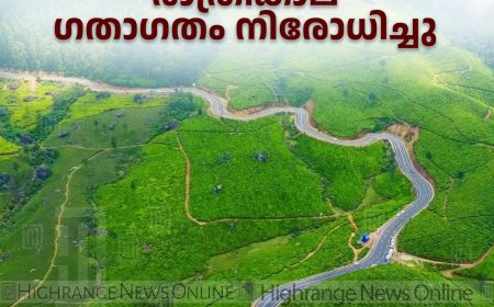 മൂന്നാർ ഗ്യാപ് റോഡിൽ രാത്രികാല ഗതാഗതം നിരോധിച്ചു