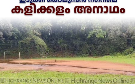 ഇടുക്കി കൊലുമ്പന് നഗറിലെ കളിക്കളം അനാഥം