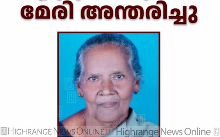 എഴുകുംവയല്‍ കുന്നത്ത് മേരി  അന്തരിച്ചു