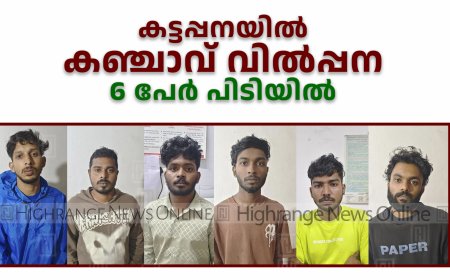 കട്ടപ്പനയില്‍ കഞ്ചാവ് വില്‍പ്പന: 6 പേര്‍ പിടിയില്‍