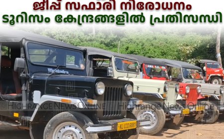 ജില്ലയിലെ ജീപ്പ് സഫാരി നിരോധനം: ടൂറിസം കേന്ദ്രങ്ങളില്‍ പ്രതിസന്ധി  