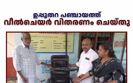 ഉപ്പുതറ പഞ്ചായത്ത് വീല്‍ചെയര്‍ വിതരണം ചെയ്തു