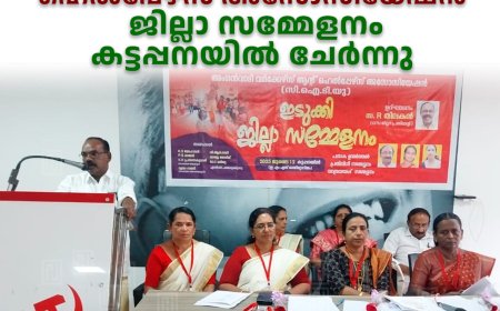 അങ്കണവാടി വർക്കേഴ്‌സ് ആൻഡ് ഹെൽപ്പേഴ്‌സ് അസോസിയേഷൻ ജില്ലാ സമ്മേളനം കട്ടപ്പനയിൽ ചേർന്നു