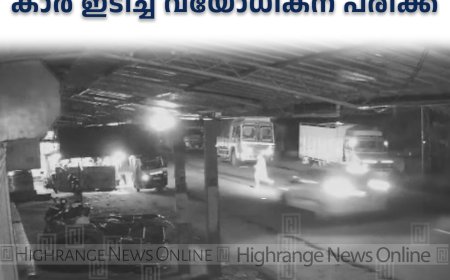   വണ്ടിപ്പെരിയാറില്‍ റോഡ് മുറിച്ചുകടക്കുന്നതിനിടെ കാര്‍ ഇടിച്ച് വയോധികന് പരിക്ക്