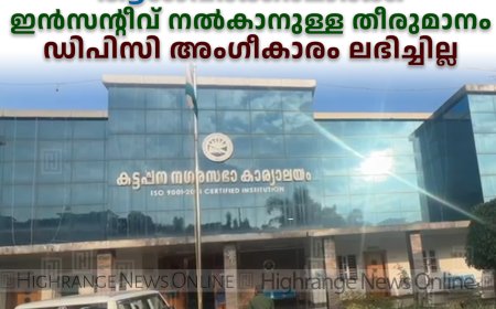 കട്ടപ്പന നഗരസഭയിലെ ആശാവര്‍ക്കര്‍മാര്‍ക്ക് ഇന്‍സന്റീവ് നല്‍കാനുള്ള തീരുമാനം: ഡിപിസി അംഗീകാരം ലഭിച്ചില്ല 