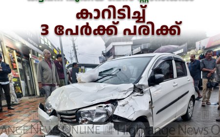 കട്ടപ്പന പുതിയ ബസ് സ്റ്റാന്‍ഡില്‍ കാറിടിച്ച് 3 പേര്‍ക്ക് പരിക്ക്