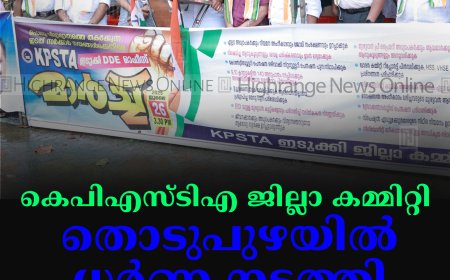 കെപിഎസ്ടിഎ ജില്ലാ കമ്മിറ്റി തൊടുപുഴയില്‍ ധര്‍ണ്ണ നടത്തി