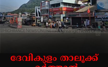 ദേവികുളം താലൂക്ക് ഹര്‍ത്താല്‍: അടിമാലി മേഖലയില്‍ പൂര്‍ണ്ണം