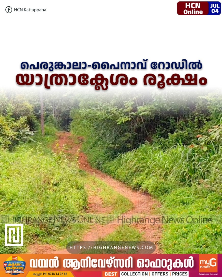 പെരുങ്കാലാ-പൈനാവ് റോഡില് യാത്രാക്ലേശം രൂക്ഷം