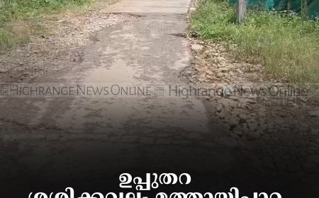 ഉപ്പുതറ ശശിക്കവല- മത്തായിപ്പാറ  റോഡ് നവീകരണം ഉടന്‍