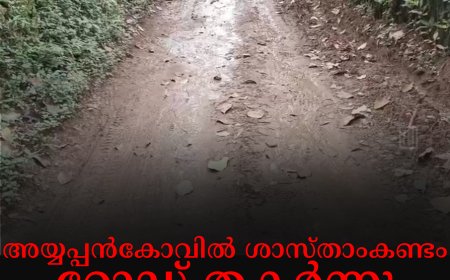 അയ്യപ്പന്‍കോവില്‍ ശാസ്താംകണ്ടം റോഡ് തകര്‍ന്നു: നാട്ടുകാര്‍ക്ക് ദുരിതയാത്ര