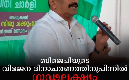 ബിജെപിയുടെ വിഭജന ദിനാചരണത്തിനുപിന്നില്‍ ഗൂഢലക്ഷ്യം: ജോയി വെട്ടിക്കുഴി