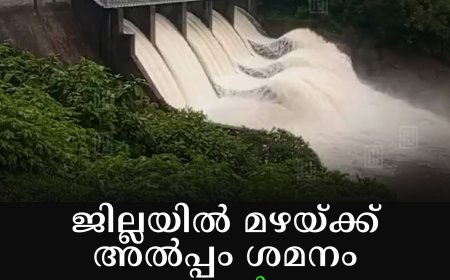 ജില്ലയില്‍ മഴയ്ക്ക് അല്‍പ്പം ശമനം: അണക്കെട്ടുകളിലേക്കുള്ള നീരൊഴുക്കില്‍ കുറവില്ല