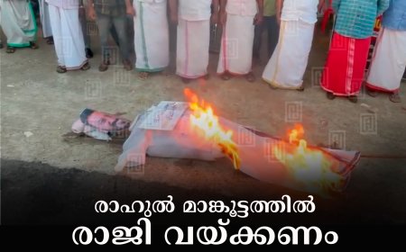 രാഹുല്‍ മാങ്കൂട്ടത്തില്‍ രാജി വയ്ക്കണം: സിപിഐഎം നരിയമ്പാറയില്‍ പ്രതിഷേധ പ്രകടനം  നടത്തി 