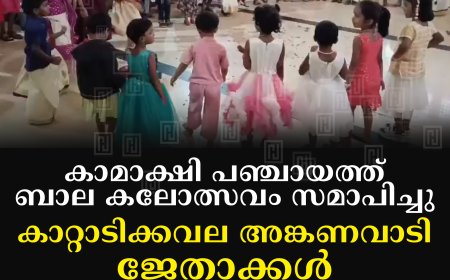 കാമാക്ഷി പഞ്ചായത്ത് ബാല കലോത്സവം സമാപിച്ചു: കാറ്റാടിക്കവല അങ്കണവാടി ജേതാക്കള്‍