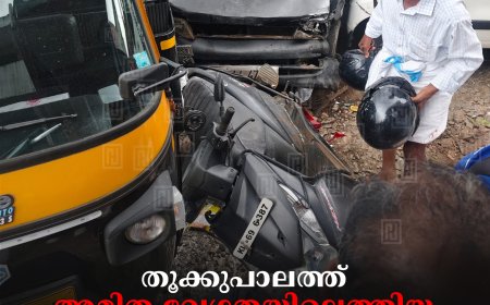 തൂക്കുപാലത്ത് അമിത വേഗതയിലെത്തിയ കാര്‍ ഇടിച്ച്‌ കാല്‍നട യാത്രക്കാരിക്ക് പരിക്ക് 