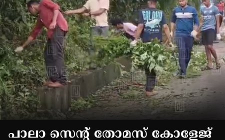 പാലാ സെന്റ് തോമസ് കോളേജ് എന്‍എസ്എസ് യൂണിറ്റ് മേരികുളത്ത് ശുചീകരണം നടത്തി