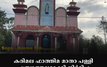കരിമല ഫാത്തിമ മാതാ പള്ളി പശ്ചാത്തലമാക്കി നിര്‍മിച്ച അമ്മേ നിന്‍ എന്ന സംഗീത ആല്‍ബം പുറത്തിറക്കി 