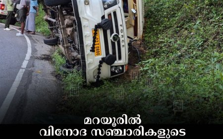 മറയൂരില്‍ വിനോദ സഞ്ചാരികളുടെ ട്രാവലര്‍ മറിഞ്ഞ് 3 പേര്‍ക്ക് ഗുരുതര പരിക്ക് 