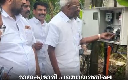 രാജകുമാരി പഞ്ചായത്തിലെ 8 ഹൈമാസ്റ്റ് ലൈറ്റുകള്‍ ഉദ്ഘാടനം ചെയ്തു