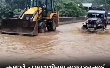 കല്ലാര്‍ പാലത്തിലെ വെള്ളക്കെട്ട് വാഹന യാത്രക്കാര്‍ക്ക് ഭീഷണി