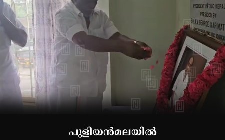 പുളിയന്‍മലയില്‍ ഐഎന്‍ടിയുസി മുന്‍ ജില്ലാ പ്രസിഡന്റ് കെ വി ജോര്‍ജ് കരിമറ്റം അനുസ്മരണം നടത്തി
