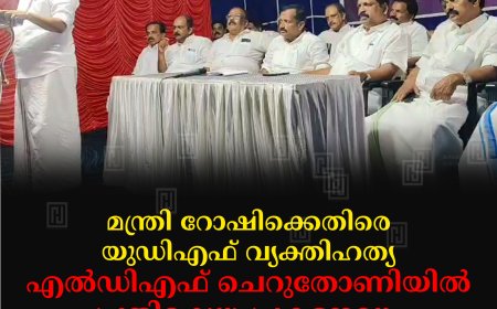 മന്ത്രി റോഷിക്കെതിരെ യുഡിഎഫ് വ്യക്തിഹത്യ: എല്ഡിഎഫ് ചെറുതോണിയില് പ്രതിഷേധ പ്രകടനവും പൊതുയോഗവും നടത്തി