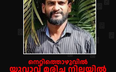 നെറ്റിത്തൊഴുവില്‍ യുവാവ് മരിച്ച നിലയില്‍: കറവയന്ത്രത്തില്‍നിന്ന് ഷോക്കേറ്റതായി സംശയം