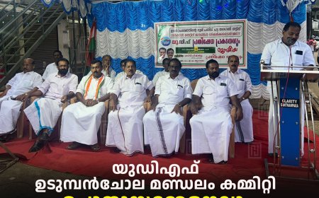 യുഡിഎഫ് ഉടുമ്പന്‍ചോല മണ്ഡലം കമ്മിറ്റി പൊതുസമ്മേളനവും പ്രകടനവും നടത്തി
