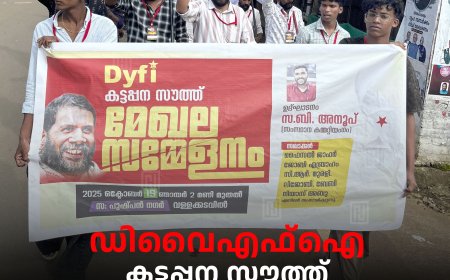 ഡിവൈഎഫ്ഐ കട്ടപ്പന സൗത്ത് മേഖല സമ്മേളനം നടത്തി