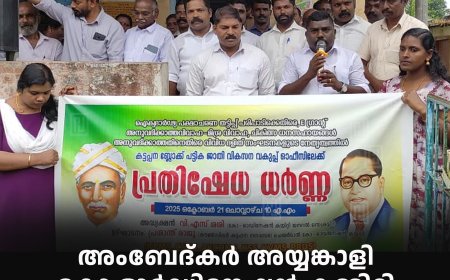 അംബേദ്കര്‍ അയ്യങ്കാളി കോ ഓര്‍ഡിനേഷന്‍ കമ്മിറ്റി കട്ടപ്പനയില്‍ ധര്‍ണ നടത്തി