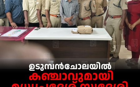 ഉടുമ്പന്ചോലയില് കഞ്ചാവുമായി മധ്യപ്രദേശ് സ്വദേശി പിടിയില്