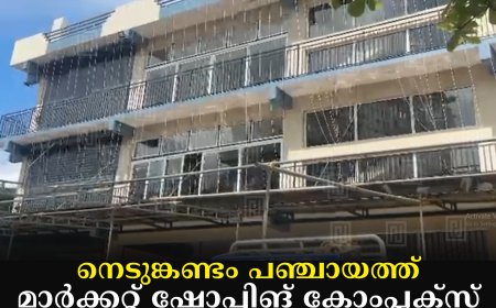 നെടുങ്കണ്ടം പഞ്ചായത്ത് മാര്ക്കറ്റ് ഷോപ്പിങ് കോംപ്ലക്സ് ഉദ്ഘാടനം 27ന്