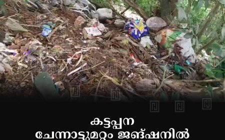 കട്ടപ്പന ചേന്നാട്ടുമറ്റം ജങ്ഷനില് മാലിന്യം തള്ളല് രൂക്ഷം
