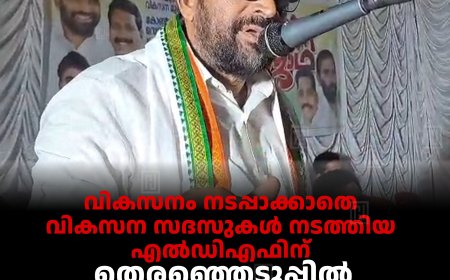 വികസനം നടപ്പാക്കാതെ വികസന സദസുകള്‍ നടത്തിയ എല്‍ഡിഎഫിന് തെരഞ്ഞെടുപ്പില്‍ ജനം മറുപടി നല്‍കും: റോയി കെ പൗലോസ്‌