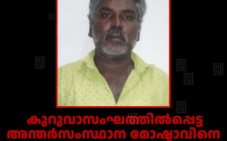കുറുവാസംഘത്തില്‍പ്പെട്ട അന്തര്‍സംസ്ഥാന മോഷ്ടാവിനെ തിരുട്ടുഗ്രാമത്തില്‍നിന്ന് കുമളി പൊലീസ് പിടികൂടി