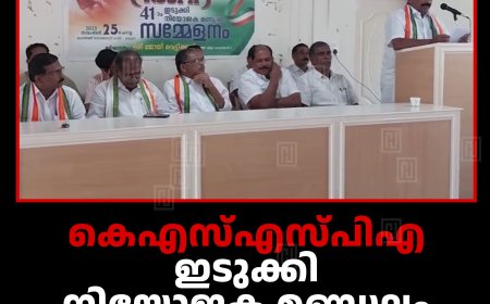 കെഎസ്എസ്പിഎ ഇടുക്കി നിയോജക മണ്ഡലം സമ്മേളനം നടത്തി 