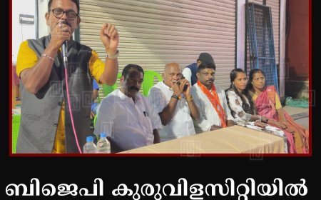 ബിജെപി കുരുവിളസിറ്റിയില്‍ തെരഞ്ഞെടുപ്പ് പൊതുയോഗം നടത്തി