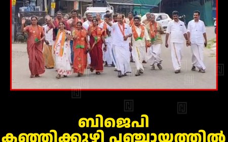 ബിജെപി കഞ്ഞിക്കുഴി പഞ്ചായത്തിൽ സ്ഥാനാർഥി സംഗമം നടത്തി 
