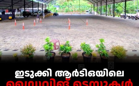 ഇടുക്കി ആര്‍ടിഒയിലെ ഡ്രൈവിങ് ടെസ്റ്റുകള്‍ ഇനി കട്ടപ്പനയില്‍