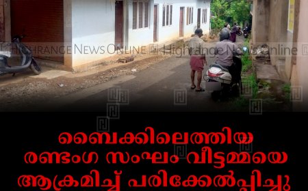 ബൈക്കിലെത്തിയ രണ്ടംഗ സംഘം വീട്ടമ്മയെ ആക്രമിച്ച് പരിക്കേല്‍പ്പിച്ചു: സംഭവം കട്ടപ്പന നരിയമ്പാറയില്‍