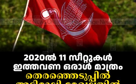 2020ല്‍ 11 സീറ്റുകള്‍; ഇത്തവണ ഒരാള്‍ മാത്രം: തെരഞ്ഞെടുപ്പില്‍ അടിമാലി മേഖലയില്‍ നിലംതൊടാതെ സിപിഐ