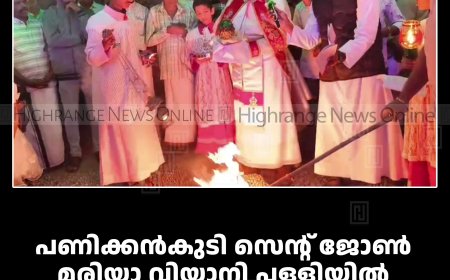 പണിക്കന്‍കുടി സെന്റ് ജോണ്‍ മരിയാ വിയാനി പള്ളിയില്‍ തിരുപ്പിറവി ആഘോഷം
