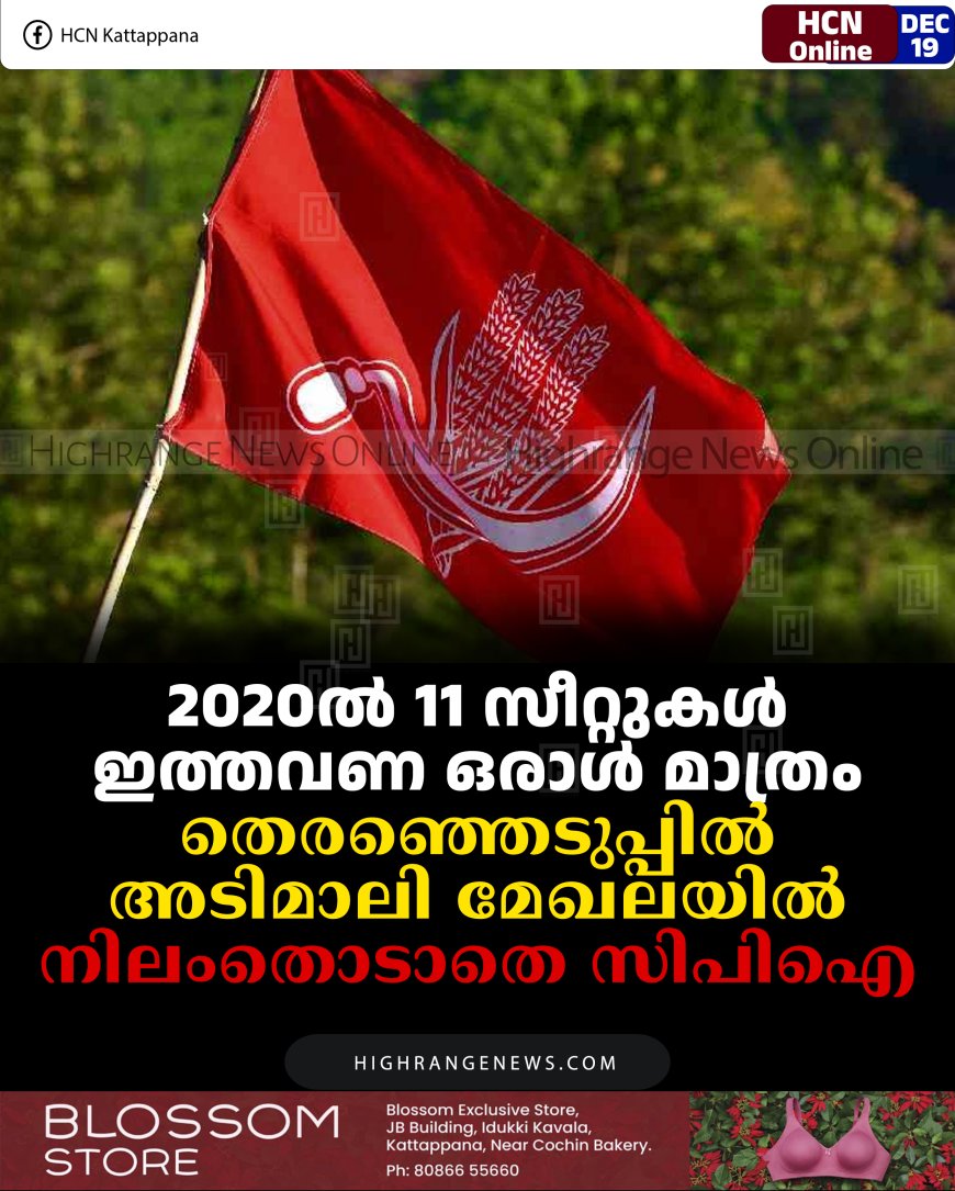 2020ല്‍ 11 സീറ്റുകള്‍; ഇത്തവണ ഒരാള്‍ മാത്രം: തെരഞ്ഞെടുപ്പില്‍ അടിമാലി മേഖലയില്‍ നിലംതൊടാതെ സിപിഐ