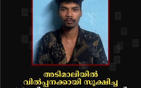 അടിമാലിയിൽ വില്‍പ്പനക്കായി സൂക്ഷിച്ച 1.2 കിലോ കഞ്ചാവുമായി യുവാവ് പിടിയിൽ 