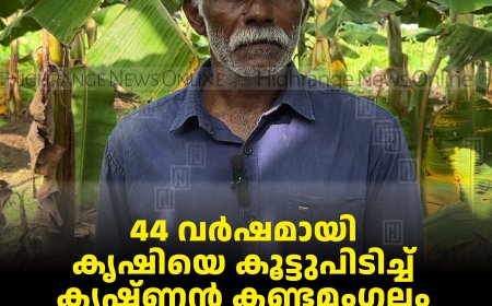44 വര്‍ഷമായി കൃഷിയെ കൂട്ടുപിടിച്ച് കൃഷ്ണന്‍ കണ്ടമംഗലം:  5ഏക്കറില്‍ വിളയുന്നത് 56 ഇനം പച്ചക്കറികള്‍